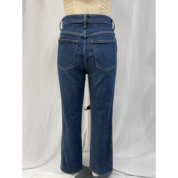 Agolde 'Pinch' Blue Waist High Rise Kick Flare Denim Jean Size 27 - Picture 3 of 5